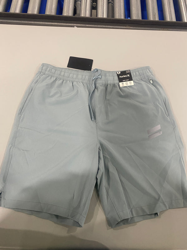 HURLEY SPORT SHORTS 8.5IN INSEAM SITS ABOVE THE KNEE - SIZE: M - GLADIATOR GRAY - Brand New