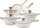 Country Kitchen Nonstick Induction Cookware Sets 11 Piece - Cream - Like New