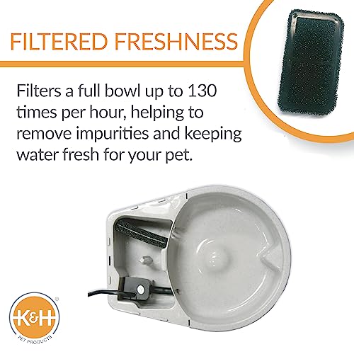 K&H PET PRODUCTS CLEANFLOW FILTERED WATER BOWL DOGS GRANITE 1.4G - GRANITE - Like New