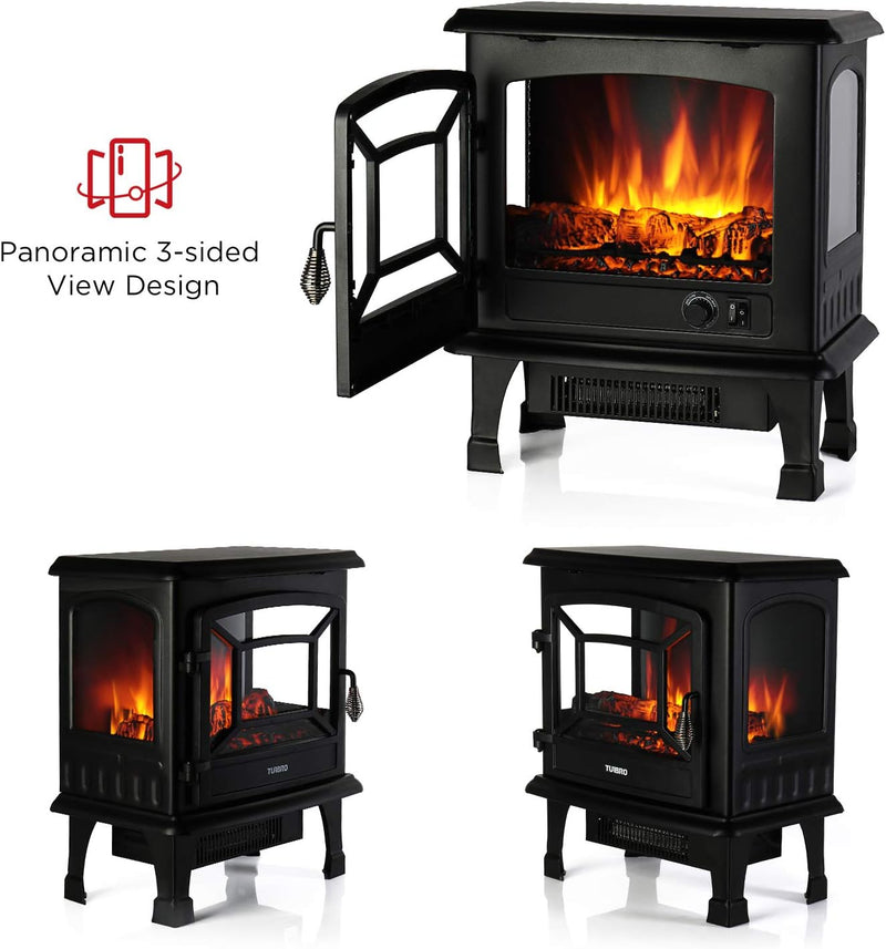 TURBRO Suburbs TS20 Electric Fireplace Infrared Heater 1400W - BLACK Like New