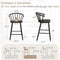 LUE BONA BLACK 24-IN H COUNTER HEIGHT WOOD BAR STOOL 2 - PACK BLACK 20.9'' W - Like New