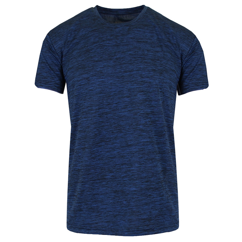 GALAXY BY HARVIC MENS MOISTURE WICKING WRINKLE FREE TEE - SIZE 2XL - MARLED NAVY - Brand New