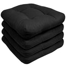 Sweet Home Collection Patio Cushions Outdoor Chair Pads Pack of 4 - BLACK - Like New