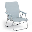 YSSOA Folding Beach Adults Portable Beach Chair Low Back Backpack Chair - Grey - Like New