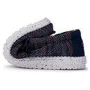 HEY DUDE MENS SHOES WALLY SOX SIZE 8 - BLUE ORANGE - Like New