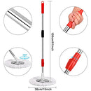 Mop and Bucket Set, 360° Spin Mop and Bucket with Wringer Set and 3 Microfiber - Like New