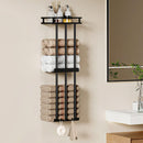 CJLIN 3 TIER BATHROOM STORAGE HOLDER - BLACK - Like New