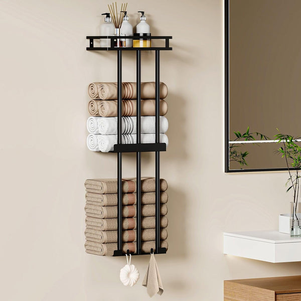 CJLIN 3 TIER BATHROOM STORAGE HOLDER - BLACK - Like New