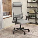 LEISUREMOD ERGONOMIC OFFICE CHAIR HIGH BACK MESH LUMBAR SUPPORT - GRAY - Like New
