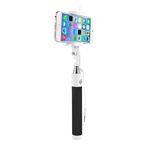 VIVITAR SELFIE STICK WITH AUX-IN WIRED SHUTTER RELEASE VIV-TR-465-BLK - BLACK - Like New