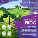 Whirligig Spinner Frog 13" – Playful Wildlife-Themed Design, Weather-Resistant - Brand New