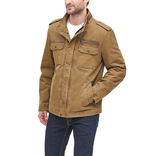 Levi's Mens Washed Cotton Military Jacket Regular Big & Tall - Size M Khaki - Brand New