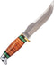 REMINGTON STACKED LEATHER 10" FIXED BLADE W/BRN LTHR SHEATH - BROWN - Like New