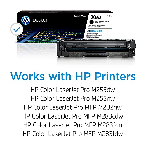 HP 206A BLACK TONER CARTRIDGE WORKS WITH M255 M282 M283 SERIES W2110A BLACK - Brand New
