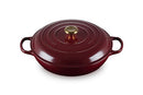 LE CREUSET ENAMELED CAST IRON SIGNATURE BRAISER 3.5 QT - RHONE - Like New