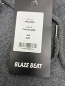 BLAZE BEAT SWEATSHIRT JACKET WITH FRONT POUCH - SIZE 3XL - CHARCOAL - HR24004 - Brand New