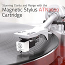 Record Player Turntables Belt-Drive Wireless Output Connectivity ATN3600L MM Red - Brand New