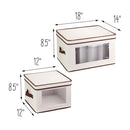 Honey-Can-Do 2-Pack Closet Fabric Storage Box Lid Clear-View Window SFT-09986 - Brand New