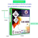 XUCHUN 3 Ring Binders 1 Inch Clear View Binder with 2 Pockets 6 Pack B07MK4JVP6 - Brand New