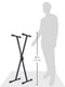 AMAZON BASICS KEYBOARD AND PIANO STAND ADJUSTABLE HEIGHT SINGLE-X-SHAPE - BLACK - Like New