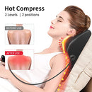 OMASSA SHIATSU NECK MASSAGER WITH HEAT, 3D KNEADING BACK MASSAGE PILLOW - BLACK - Brand New