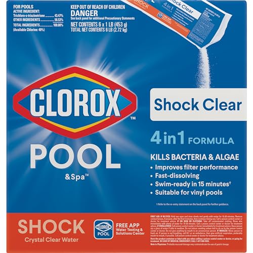 Clorox Pool&Spa Shock Crystal Clear Water Swim-ready 32706CLX (6-Pack) - Brand New