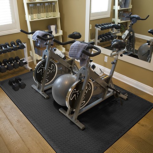 SIVAN HEALTH FITNESS PUZZLE EXERCISE MAT EVA FOAM INTERLOCKING TILES - BLACK - Like New