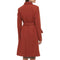 COLE HAAN WOMEN'S BELTED COAT WOOL WITH CUFF DETAILS - SIZE 8 - RUST - Brand New