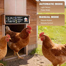 IBKINXX AUTOMATIC CHICKEN COOP DOOR SOLAR POWERED,GOLDEN BROWN CHICKEN DOOR - Like New