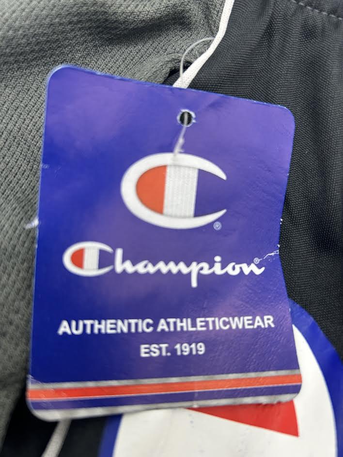 CHAMPION MEN'S SPORT FLEXIBLE SHORT - SIZE: MEN L - BLACK/GRAY - Brand New