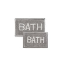 ST MARY'S 2 PIECE TUFTED BATH RUG SET - SIZE 20''X32''/17''X24'' - LIGHT GRAY - Brand New