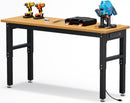 ECOEXPLORER 60" Workbench, 2200lbs Weight Capacity, BAMBOO WOOD - Black - Like New