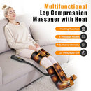 YESKUYAN LEG MASSAGER WITH HEAT AND COMPRESSION, FE-7204B - BLACK - Like New