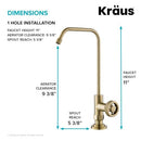 KRAUS Urbix 100% Lead-Free Kitchen Water Filter Faucet Brushed Gold FF-101BG - Brand New