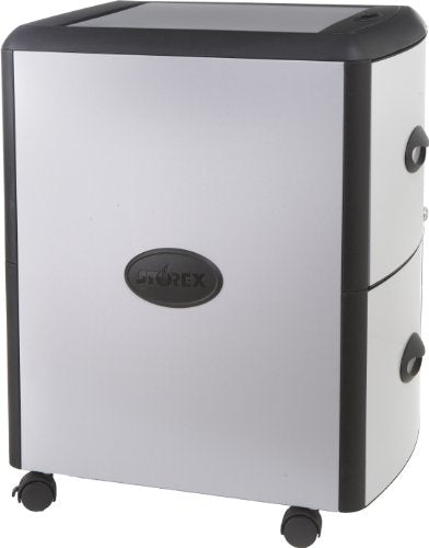 STOREX PLASTIC 2-DRAWER MOBILE FILE CABINET 61352U01C - GRAY - Like New