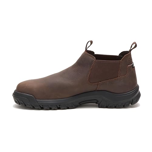 P91159 CAT FOOTWEAR MEN'S OUTLINE SLIP ON ST CONSTRUCTION SEAL BROWN SIZE 11.5 - Like New