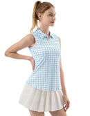 FK3092SLP FKEEP WOMEN'S SLEEVELESS POLO ATHLETIC V-NECK COLLAR - XX-LARGE - BLUE - Brand New