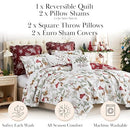 Southshore Fine Living, Inc. Christmas Quilt, King Size, 7-Pc - Like New