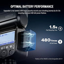 GODOX V860IIIN FOR NIKON CAMERA TTL FLASH 2600MAH GN60 - BLACK - Like New