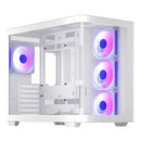 DARKFLASH ATX MID-TOWER GAMING PC CASE BACK PLUG-IN BTF DPW90 - WHITE - Brand New