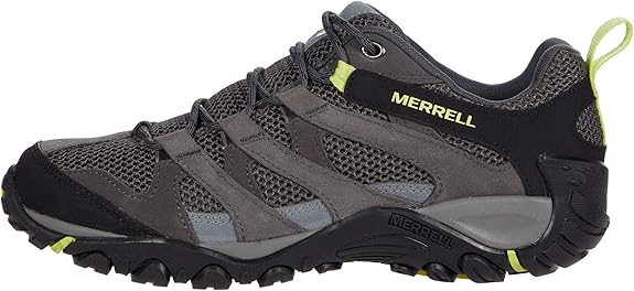 MERRELL MEN'S ALVERSTONE MID HIKING BOOT - SIZE: MEN 13 - GRANITE/KEYLIME - Like New