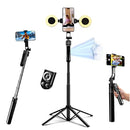 EUOTO AUTO FACE TRACKING SELFIE STICK TRIPOD IPHONE WITH LIGHT 360 ROTATION - Like New