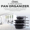 Cuisinel Heavy Duty Pan Organizer, 5 Tier Rack, Holds 50 LB - BLACK Like New