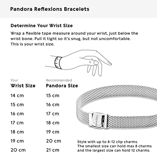 597712 PANDORA REFLEXIONS BRACELET - 18 - SILVER - Like New