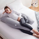 TELER Pregnancy Pillows U-Shaped Full Body Detachable 2-in-1 - 55" - NAVY BLUE - Brand New