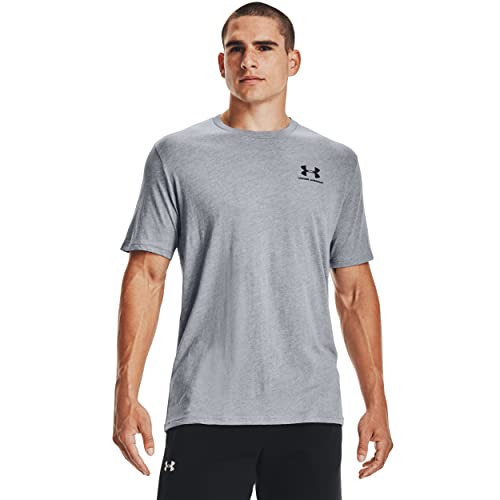 136799 UNDER ARMOUR MEN'S SPORTSTYLE COLORBLOCK T-SHIRT, SIZE S, GRAY - Brand New