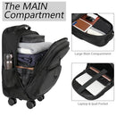 MATEIN ROLLER BACKPACK 18 INCH LARGE TRAVEL LAPTOP BAG 4 WHEELS - BLACK - Like New