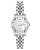 ARMITRON WOMEN'S CRYSTAL BRACELET WATCH 75-2475MPSV - SILVER - Like New