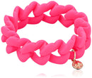 MARC JACOBS KNOCKOUT PINK HAUTE MESS RUBBER TURN LOCK STRETCH BRACELET - Brand New