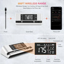 DEWJOM WIRELESS SMART MEAT THERMOMETER WITH DUAL-SENSOR PROBE 500FT - SILVER - Like New